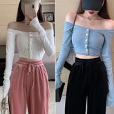 OFF-SHOULDER CROP TOP